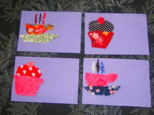 Miss F made these invites for her birthday tea party coming up soon!